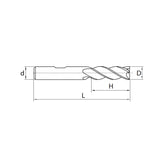 Solid carbide milling End mill long cutting edge Semi-finishing 5602R303GM - Makotools Industrial Supply Tools for Metal Cutting